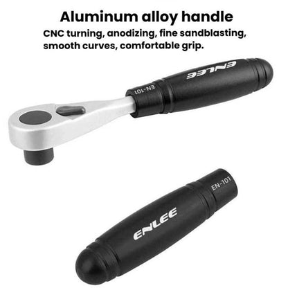 ENLEE Kit de réparation de clé à cliquet pour vélo 10 pièces, Kit d'outils d'urgence de réparation de pneus multifonctions, 10 pièces