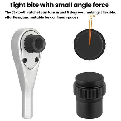 ENLEE Kit de réparation de clé à cliquet pour vélo 10 pièces, Kit d'outils d'urgence de réparation de pneus multifonctions, 10 pièces
