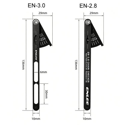 ENLEE Testeur d'usure de chaîne de vélo, Standard, Creux
