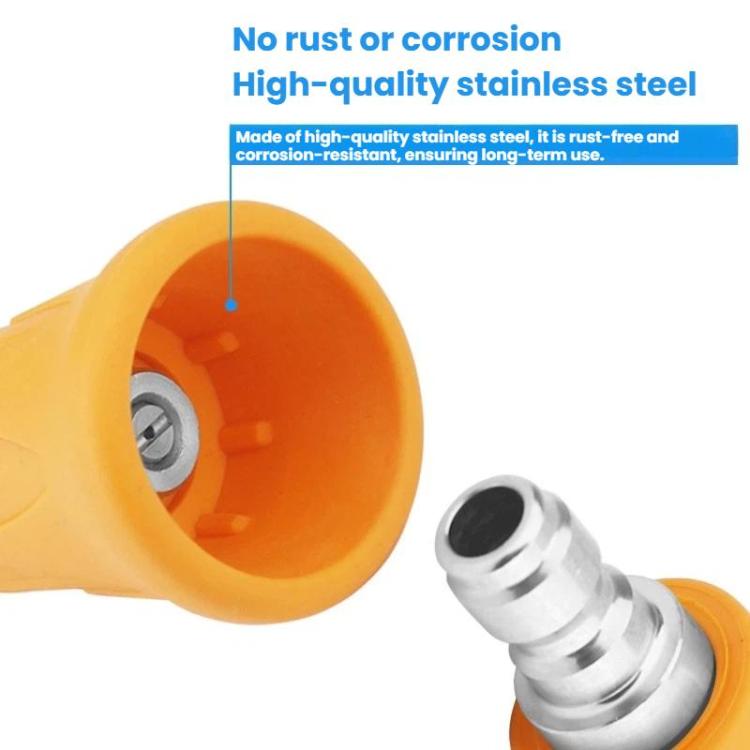 1/4 inch Car Wash Machine Splash-Proof Quick-Connect Nozzle with Soft Rubber Cover, 0-degree Red 035, 15-degree Yellow 035, 25-degree Green 035, 40-degree White 035, 0-degree Red 040, 15-degree Yellow 040, 25-degree Green 040, 40-degree White 040      ...