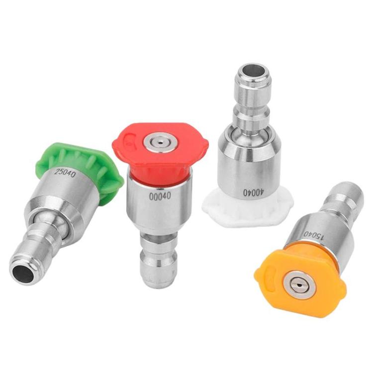 1/4-inch High-pressure Car Wash Machine Universal Rotating Quick-connect Nozzle, 0 Degree, 15 Degree, 25 Degree, 40 Degree