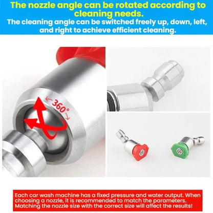 1/4-inch High-pressure Car Wash Machine Universal Rotating Quick-connect Nozzle, 0 Degree, 15 Degree, 25 Degree, 40 Degree