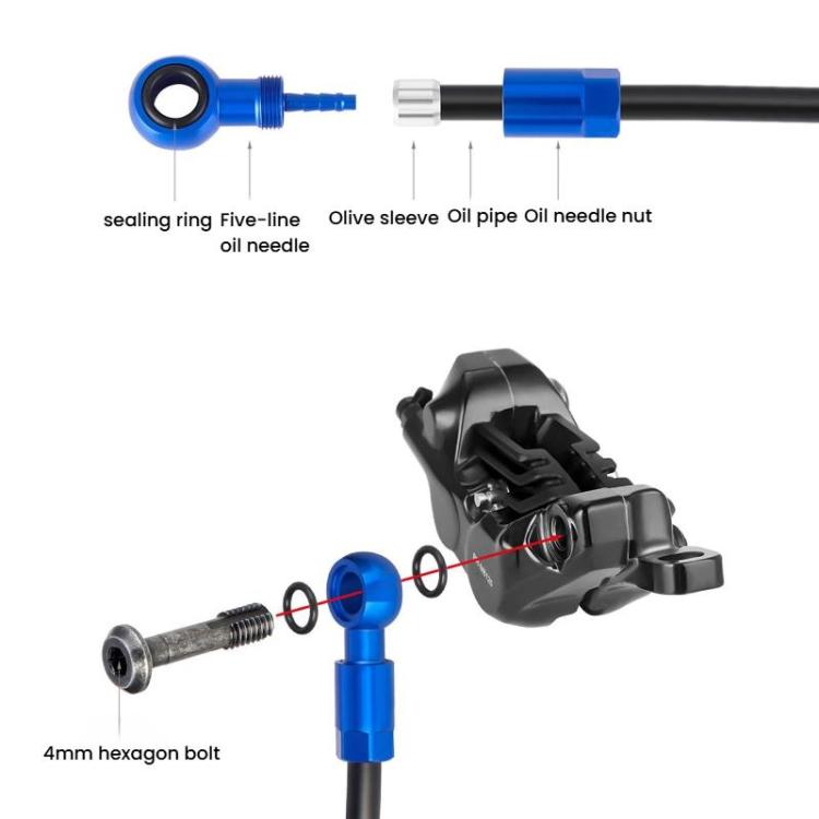 ENLEE E511 Bike 5-Line Hydraulic Needle Hydraulic Disc Brake Hose Connector
