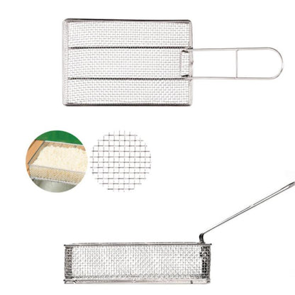 COOL CAMP Camping Stainless Steel Foldable Strainer Frying Basket for Outdoor Cooking,, 175 x 120 x 50mm