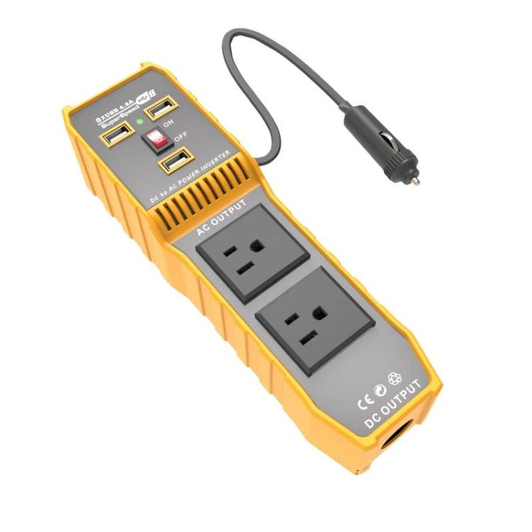 3-USB Dual-Socket Car Power Inverter Vehicle Power Converter, EU Plug 12V To 220V, US Plug 12V To 110V, Brazil Plug 12V To 110V, Brazil Plug 12V To 220V