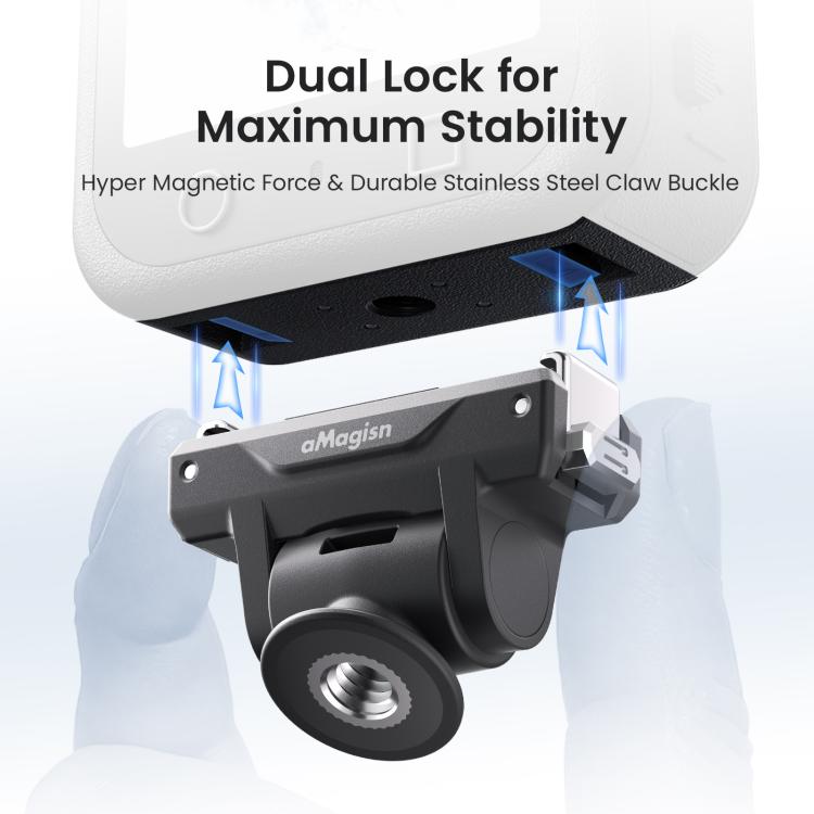 AMagisn Adjustable Quick Release Adapter For DJI Osmo 360/Action 5 Pro/4/3 - 4-Level Fast Perspective Switch