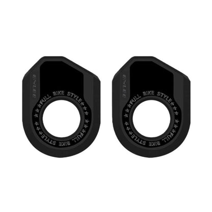 ENLEE 2pcs Bike Crank Protector MTB Chainring Guard, A Black, B Black, A White, B White, A Orange, B Orange