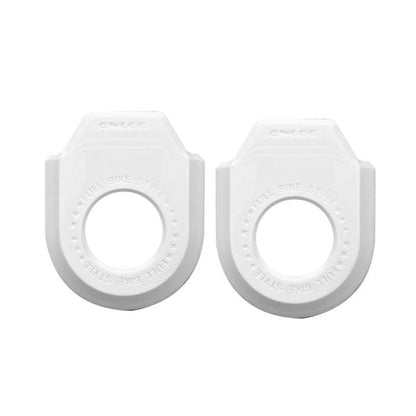 ENLEE 2pcs Bike Crank Protector MTB Chainring Guard, A Black, B Black, A White, B White, A Orange, B Orange