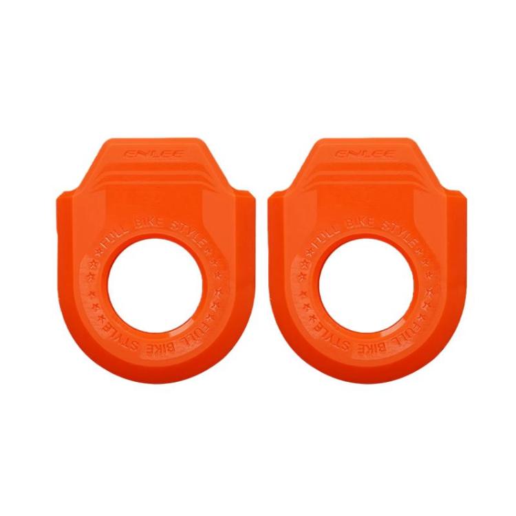 ENLEE 2pcs Bike Crank Protector MTB Chainring Guard, A Black, B Black, A White, B White, A Orange, B Orange
