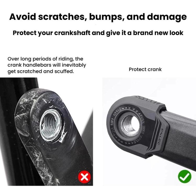 ENLEE 2pcs Bike Crank Protector MTB Chainring Guard, A Black, B Black, A White, B White, A Orange, B Orange