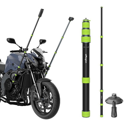 aMagisn 1.1m Aluminum Telescopic Selfie Stick for Cycling Photography Camera Monopod, Only Stick, With Trekking Pole Tip