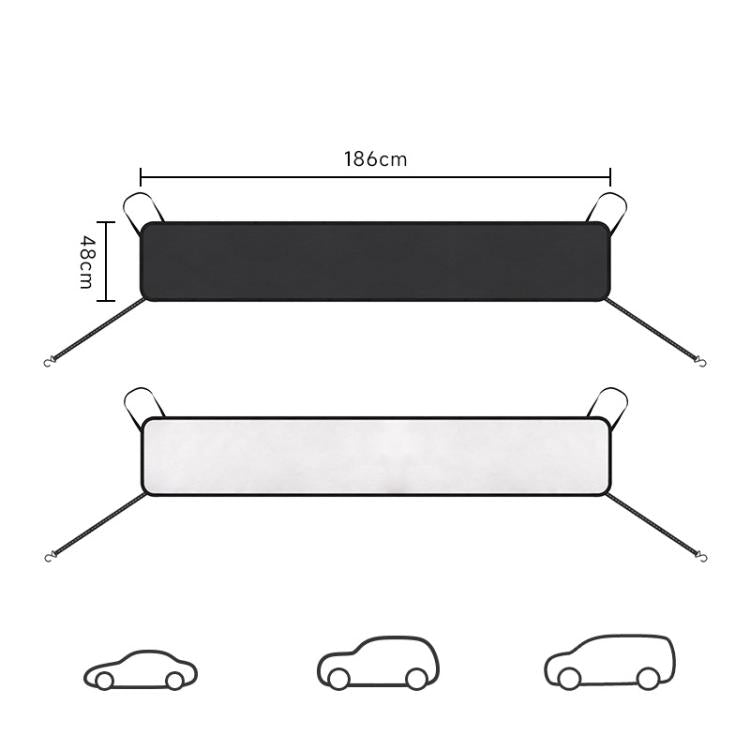 Car Windshield Anti-leaf Bird Droppings Wiper Dust Cover, 186x48cm, 154x37cm