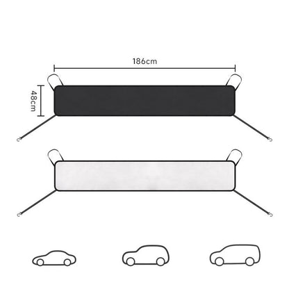Car Windshield Anti-leaf Bird Droppings Wiper Dust Cover, 186x48cm, 154x37cm