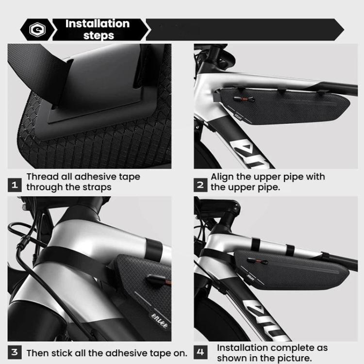 ENLEE STP-01T Waterproof Bike Top Tube Bag Road Bike Frame Beam Tool Pouch