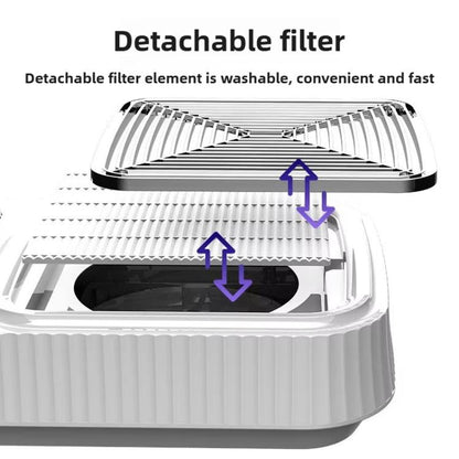 BLUEQUE 80W High-Power Thickened Nail Dust Collector With Low Noise, A Style US Plug, A Style EU Plug, B Style US Plug, B Style EU Plug