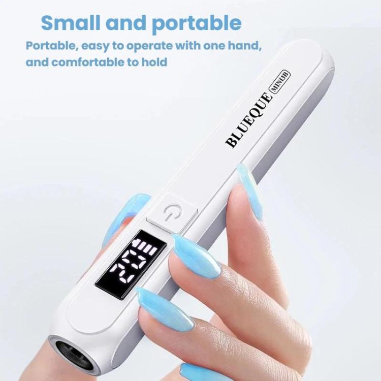 BLUEQUE Handheld 3W Rechargeable LED Nail Drying Lamp Single-Nail Tip Curing Lamp, 3A Push-Button (White), 3B Screen (White), 3A Push-Button (Wood Grain), 3B Screen (Wood Grain)