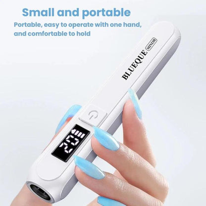 BLUEQUE Handheld 3W Rechargeable LED Nail Drying Lamp Single-Nail Tip Curing Lamp, 3A Push-Button (White), 3B Screen (White), 3A Push-Button (Wood Grain), 3B Screen (Wood Grain)