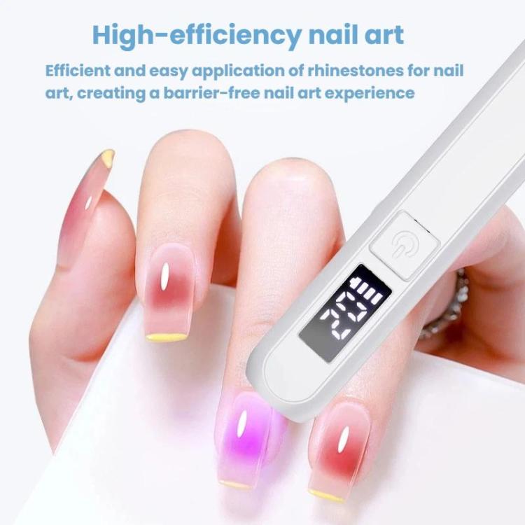 BLUEQUE Handheld 3W Rechargeable LED Nail Drying Lamp Single-Nail Tip Curing Lamp, 3A Push-Button (White), 3B Screen (White), 3A Push-Button (Wood Grain), 3B Screen (Wood Grain)