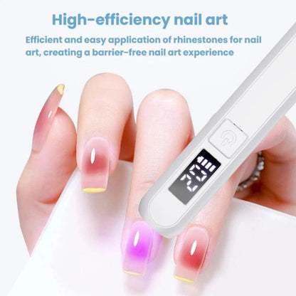BLUEQUE Handheld 3W Rechargeable LED Nail Drying Lamp Single-Nail Tip Curing Lamp, 3A Push-Button (White), 3B Screen (White), 3A Push-Button (Wood Grain), 3B Screen (Wood Grain)
