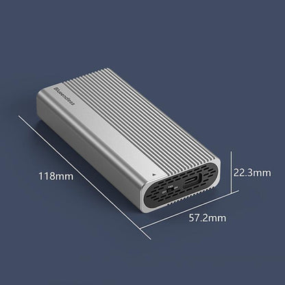 Blueendless M280U4C USB4 Portable Hard Drive Enclosure With Switch & Fan Solid-State M.2 NVMe Drive Enclosure External SSD Enclosure, M280U4C