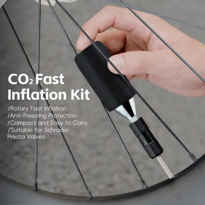 WEST BIKING Bicycle CO2 Inflator Valve Head Universal Adapter for Presta & Schrader Valves with Anti-Freeze Foam Sleeve