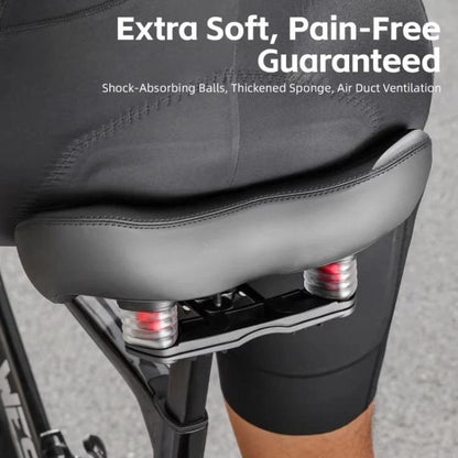 WEST BIKING Comfort Bike Saddle with Shock Absorption Wide Hollow Ventilated Design for Mountain/Road Bicycles, M, L