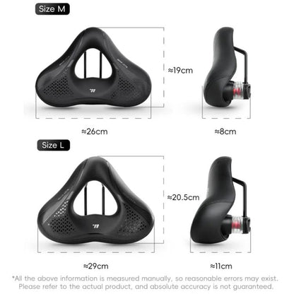 WEST BIKING Comfort Bike Saddle with Shock Absorption Wide Hollow Ventilated Design for Mountain/Road Bicycles, M, L
