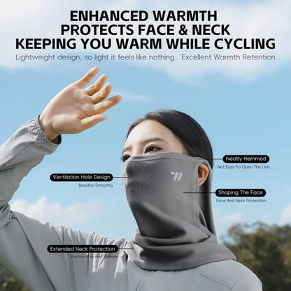 WEST BIKING Winter Ear-Loop Face Mask Double Layer Fleece Windproof Neck Gaiter for Cycling, Free Size