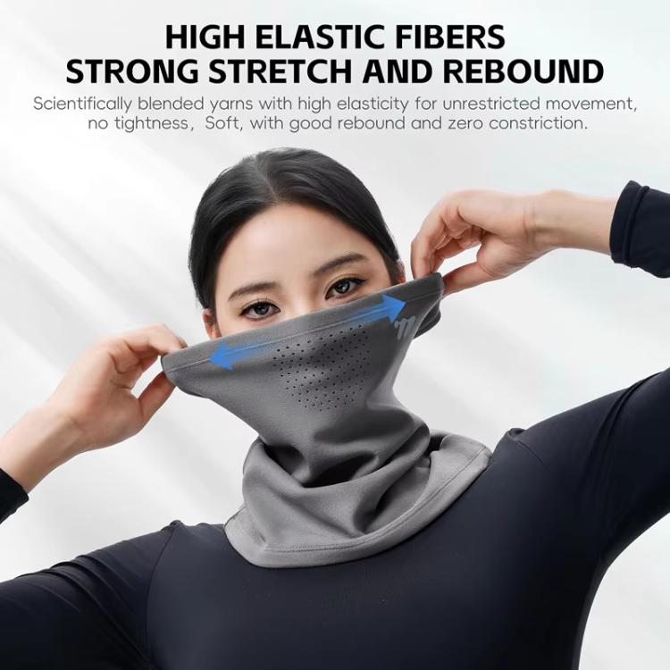 WEST BIKING Winter Ear-Loop Face Mask Double Layer Fleece Windproof Neck Gaiter for Cycling, Free Size
