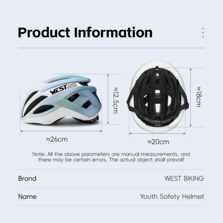 WEST BIKING Youth Bike Helmet for Road & Mountain Cycling with Anion Liner, Magnetic Buckle, 48-52cm