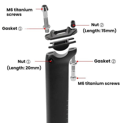 Tige de Selle de Vélo de Route en Fibre de Carbone TOSEEK pour JAVA Siluro 6top