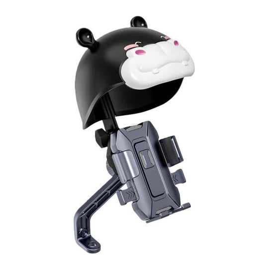 Soporte impermeable para teléfono de motocicleta para exteriores con soporte universal para navegación de teléfono para casco, manillar rosa, espejo retrovisor negro, espejo retrovisor rosa