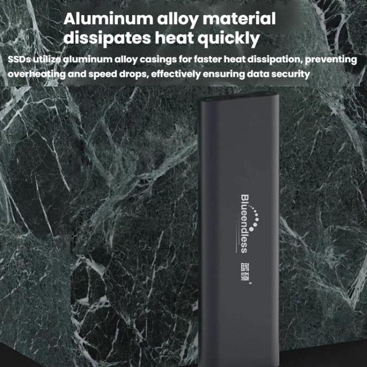 Blueendless 2802N Aluminum Alloy NVMe Portable Hard Drive Enclosure With Screw-Lock M.2 SSD Reader, With USB+Type-C Cable, With USB Cable