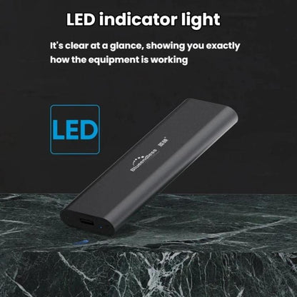 Blueendless 2802N Aluminum Alloy NVMe Portable Hard Drive Enclosure With Screw-Lock M.2 SSD Reader, With USB+Type-C Cable, With USB Cable