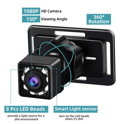 4.3 Inch 1080P HD Car Baby Monitor Infrared Night Vision Camera, With Cigarette Lighter, With USB