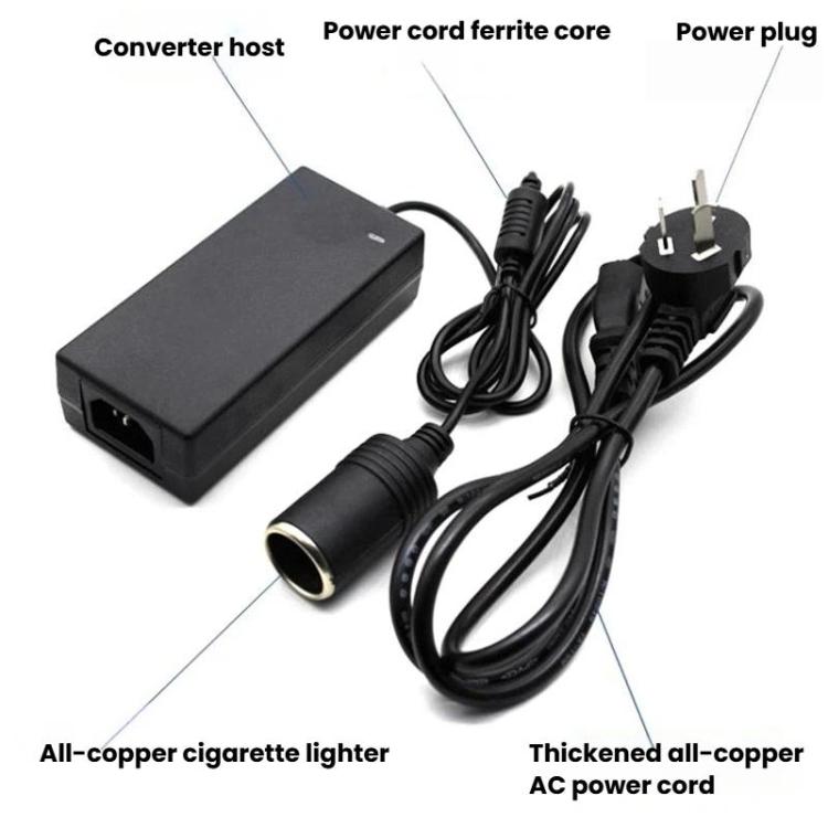 12V 5A Power Adapter Car Cup Holder Vacuum Cleaner Power Converter, US Plug, EU Plug, UK Plug