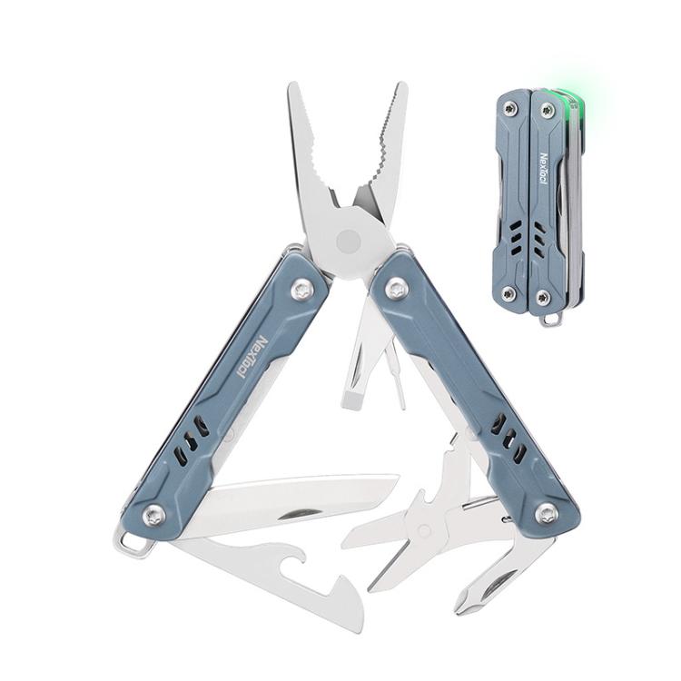 NexTool S11 Mini Sailor Outil multifonction 11-en-1 couteau de poche pince pliante coupe-fil kit de survie EDC, S11 bleu, S11 noir