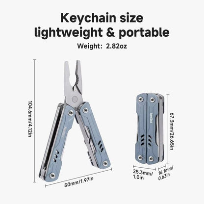 NexTool S11 Mini Sailor Outil multifonction 11-en-1 couteau de poche pince pliante coupe-fil kit de survie EDC, S11 bleu, S11 noir