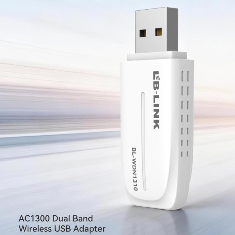 LB-LINK BL-WDN1310 1300Mbps Driver-Free Dual-Band 5GHz Desktop/Laptop Wireless Network Adapter Receiver Transmitter USB External Network Card, BL-WDN1310