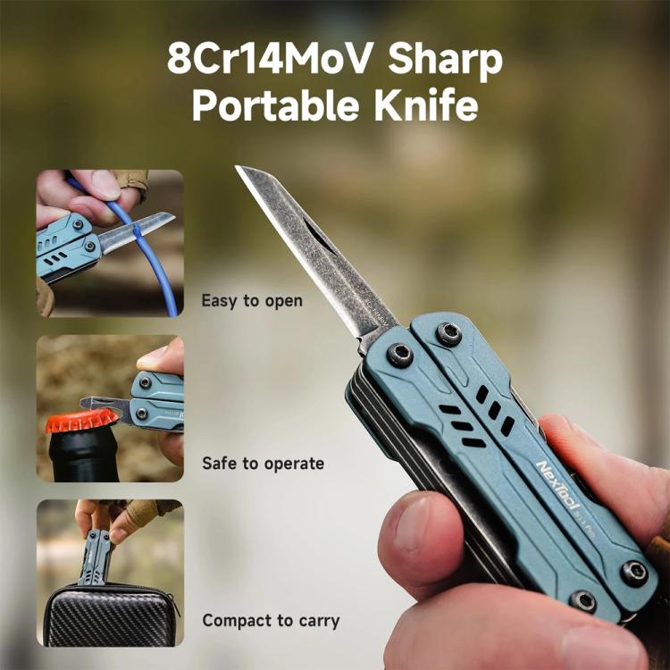 NexTool S11 Pro Mini Sailor Outil multifonction 12-en-1 de survie pour l'extérieur, couteau de poche, pinces pliantes, coupe-fils, kit de survie EDC, S11 Pro