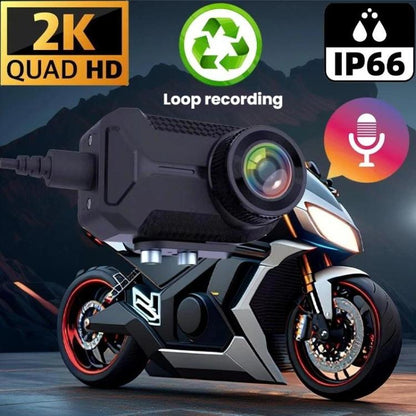 M1 IP66 Waterproof WIFI Motorcycle Dash Camera 2K HD Portable Recorder, M1