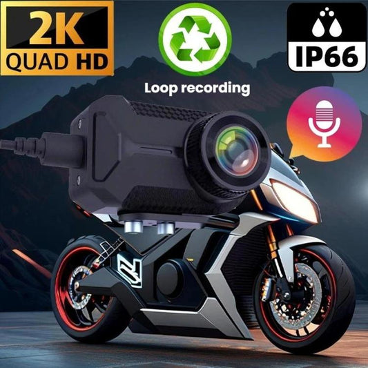 Cámara de salpicadero para motocicleta M1 IP66 resistente al agua con WIFI, grabadora portátil 2K HD, M1