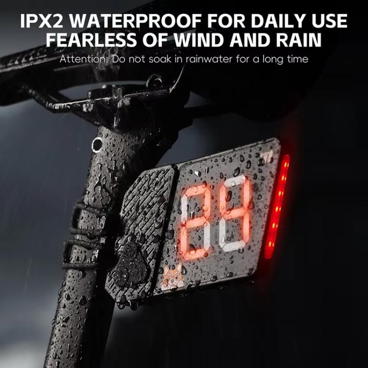 WEST BIKING USB-C Rechargeable Bicycle Number Plate Light 3 Light Modes, Adjustable Number 0-99