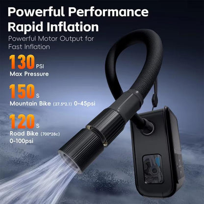 WEST BIKING Mini Digital Electric Air Pump Portable Tire Inflator with Preset Pressure, USB-C Rechargeable for Bikes Motorcycles Balls