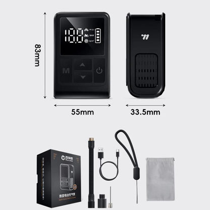 WEST BIKING Mini Digital Electric Air Pump Portable Tire Inflator with Preset Pressure, USB-C Rechargeable for Bikes Motorcycles Balls