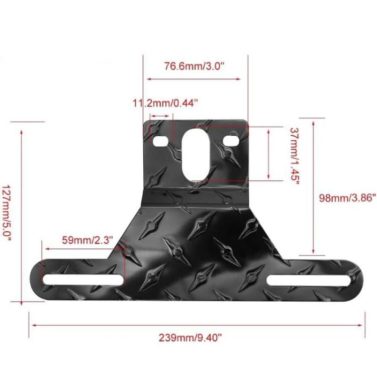 American-Style Aluminum License Plate Frame Trailer Light License Plate Bracket, Trailer Light License Plate Bracket