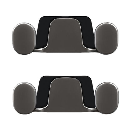 2pcs Vehicle-Mounted Metal Adhesive Double-Hook Phone Holder