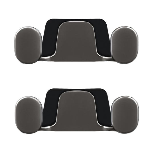 2pcs Vehicle-Mounted Metal Adhesive Double-Hook Phone Holder