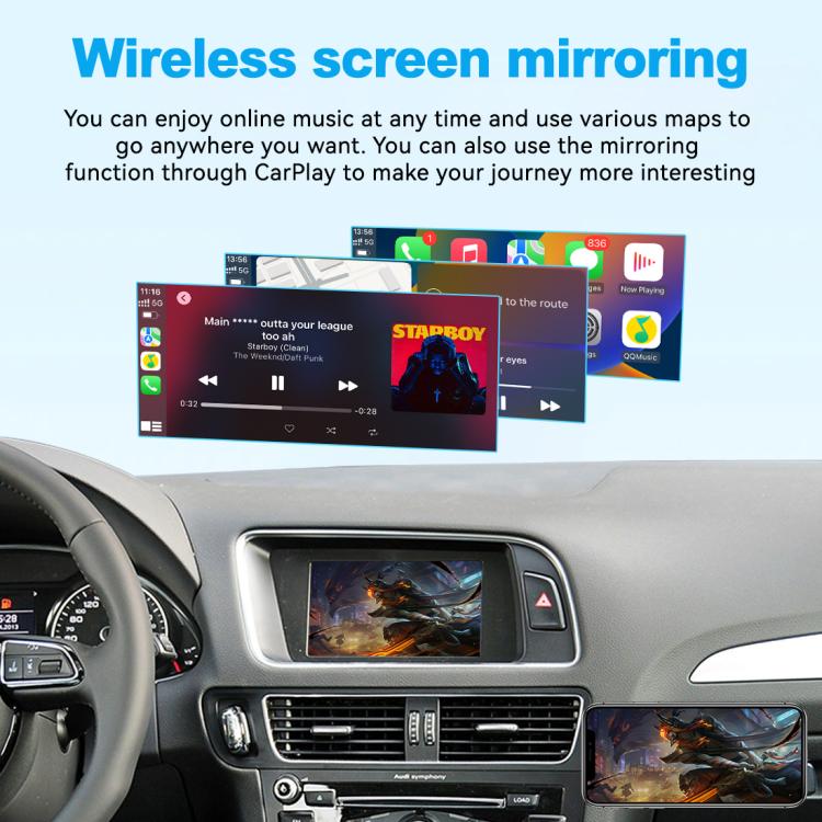 JOYEAUTO WZAU Wireless CarPlay Module Decoder, For Audi A4L/A5/Q5/B8 Without MMI 2010-2016, For Audi A3MMI 2012-2018, 2016-2018 A4/A5/Q2/Q7/B9, For Audi A1/Q3 MMI 2G 3G 2012-2018, For Audi A6/A7/A8 MIB，MMI，RMC 2012-2017                                 ...