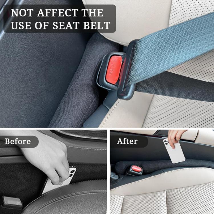 2pcs Universal Car Seat Gap Filler Sponge Strip Anti-Drop Gap Sealing Strip